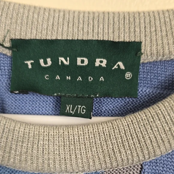 Tundra Men's Blue Geometric Sweater XL